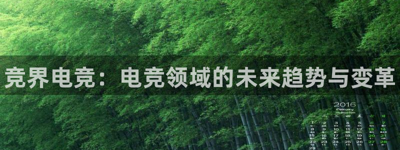 一竞技官网地址：竞界电竞：电竞领域的未来趋势与变革